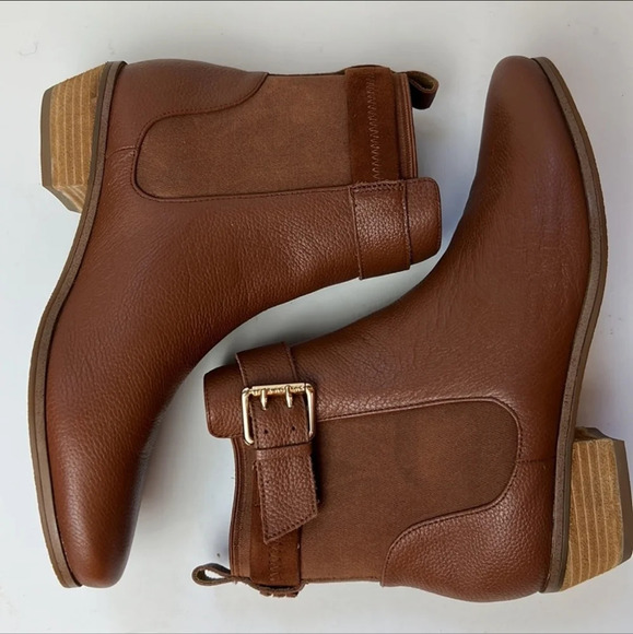 Jack Rogers Leather Ankle Booties Slip On with Buckle.Size 5 - Picture 1 of 6